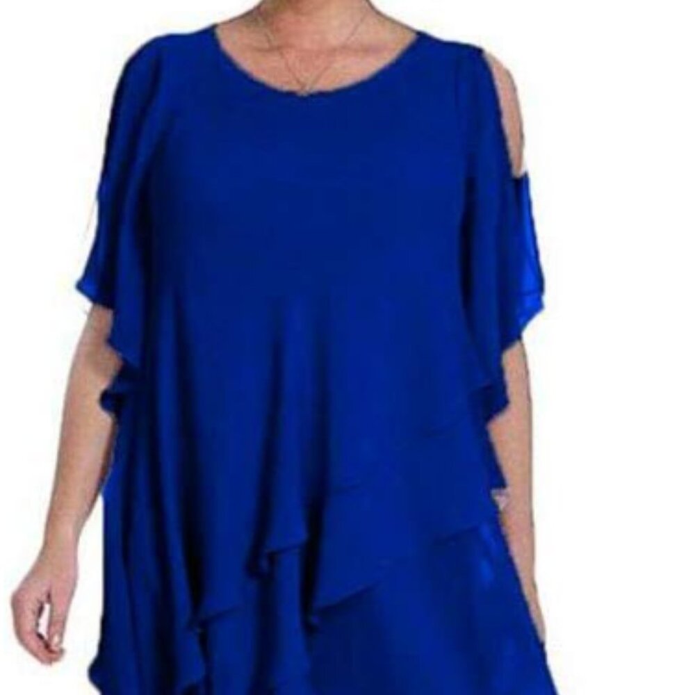 CHIFFON LAYERED OUTFIT PANTS SUIT